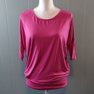 Agnes and Dora Hot Pink Dolman Top